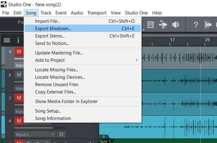 how to export tracks