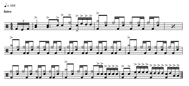 brooks wackerman musical notes
