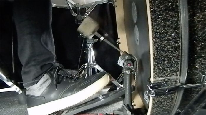 drum foot raise above pedal