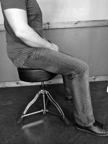drum foot technique hip higher than knees