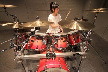 Kanade Sato on drums