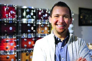 drummers resource podcast host nick ruffini with snare drums