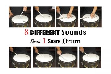 8 different sounds from 1 snare drum