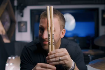 drummer mike johnston with vic firth drumsticks
